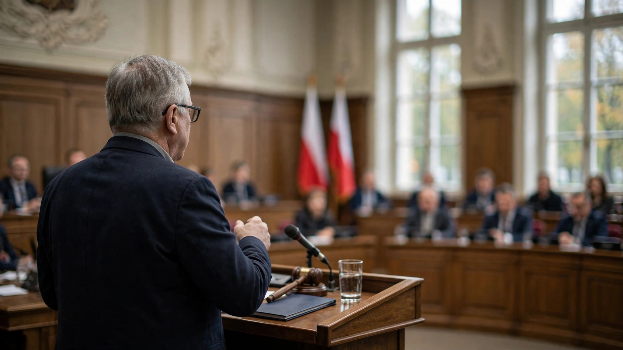 Prof. Bogdan Czerniak podczas uroczystej sesji Rady Miasta Szczecin