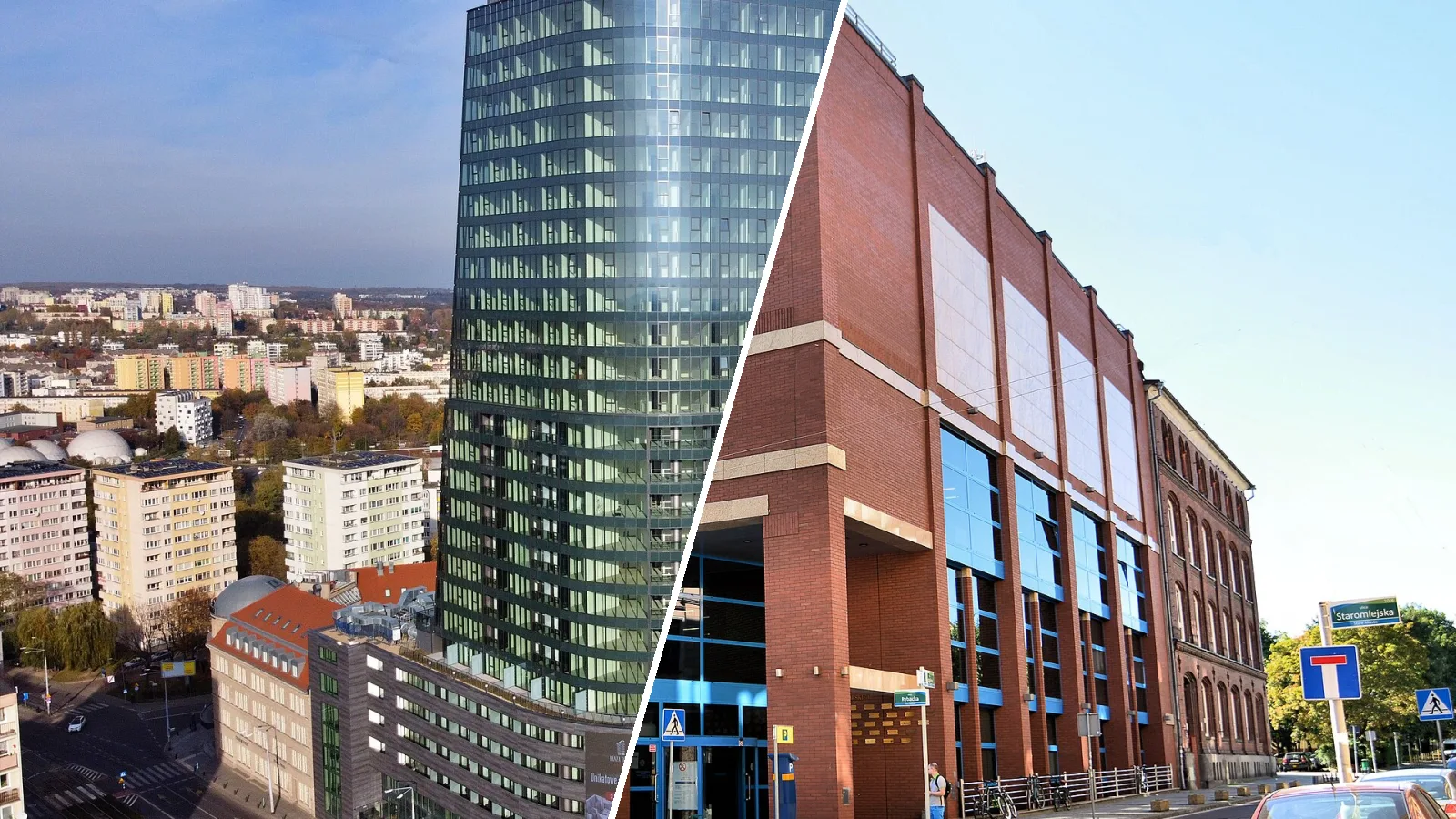 Hanza Tower, Książnica Pomorska im. Stanisława Staszica w Szczecinie — zdjęcia poglądowe