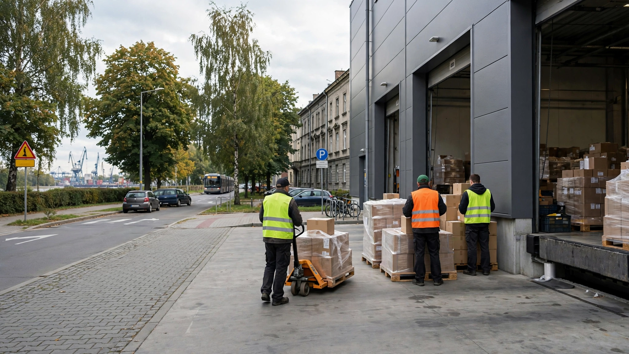 Pracownicy w magazynie FIEGE e-com Logistics w Gardnie pod Szczecinem