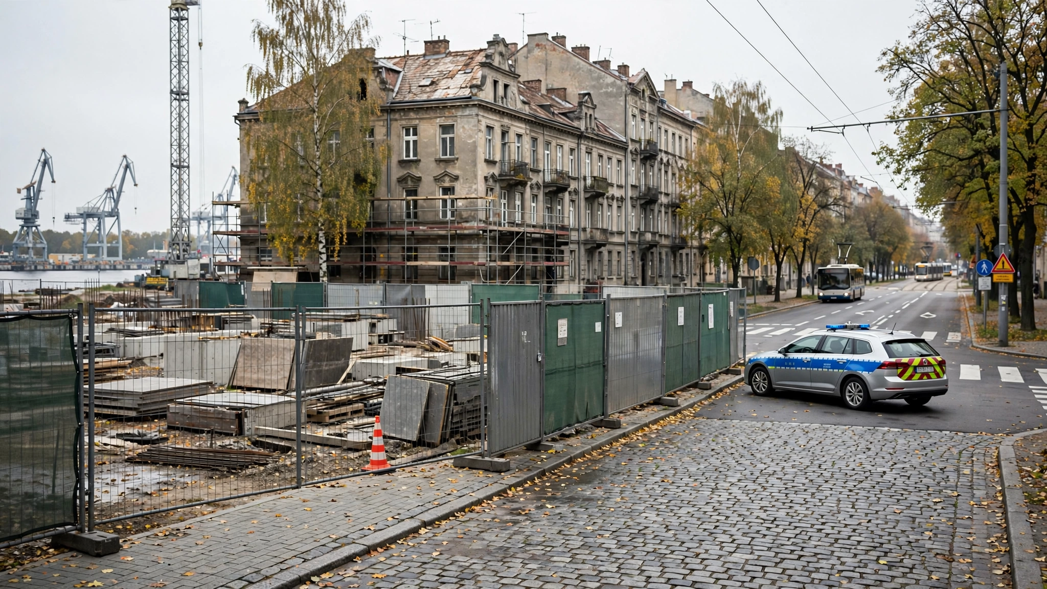 Wizualizacja lub plac budowy nowej komendy policji w Świnoujściu