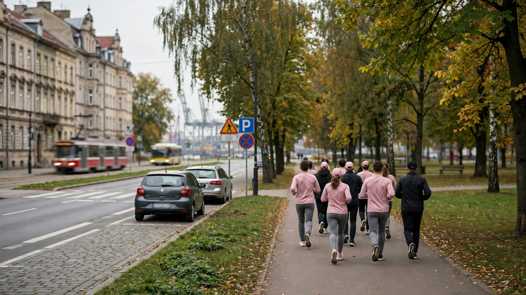 Uczestnicy biegu „Piersi na start” na trasie w Parku Kasprowicza w Szczecinie