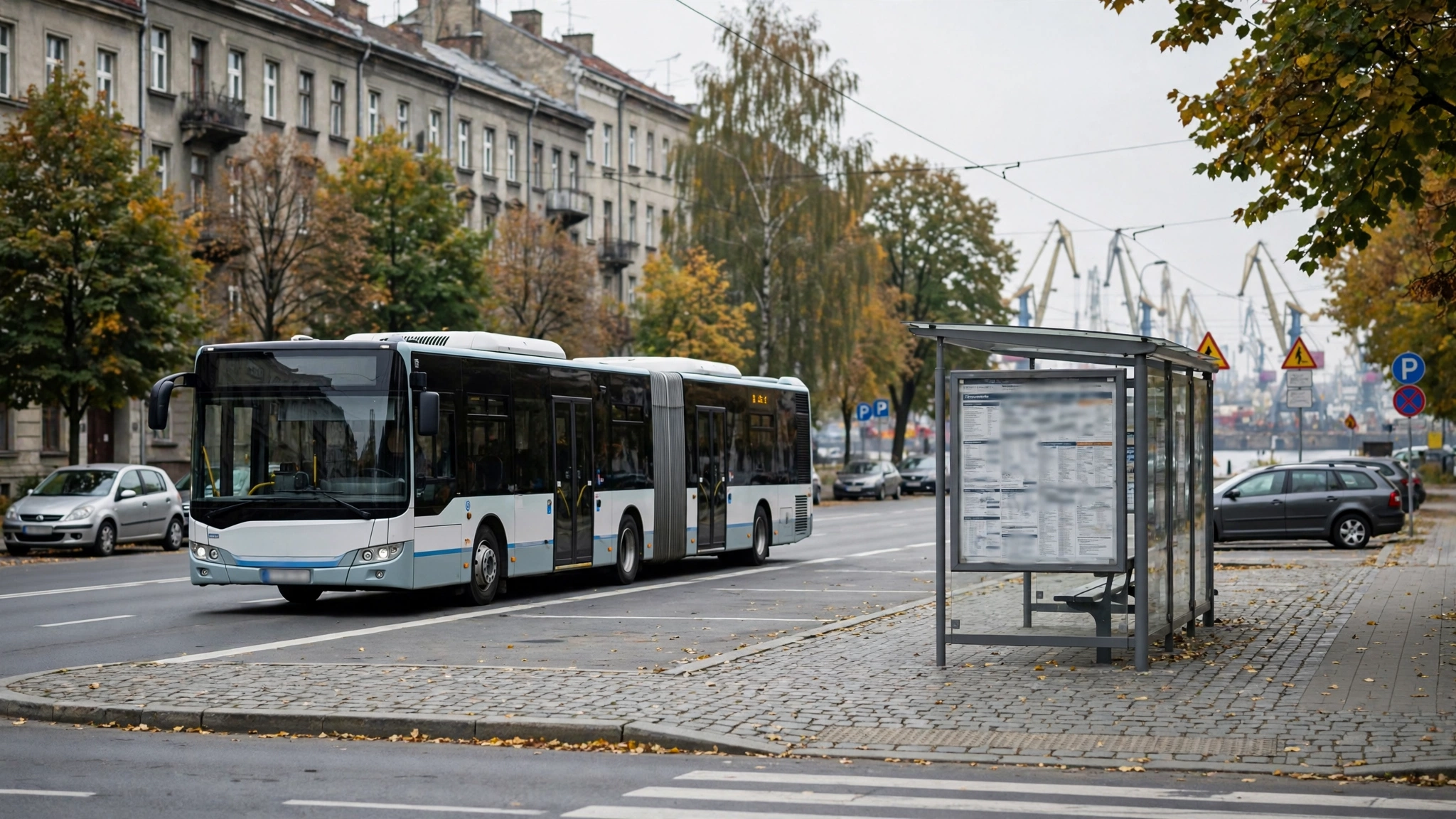 Autobus linii A na pętli Ludowa w Szczecinie
