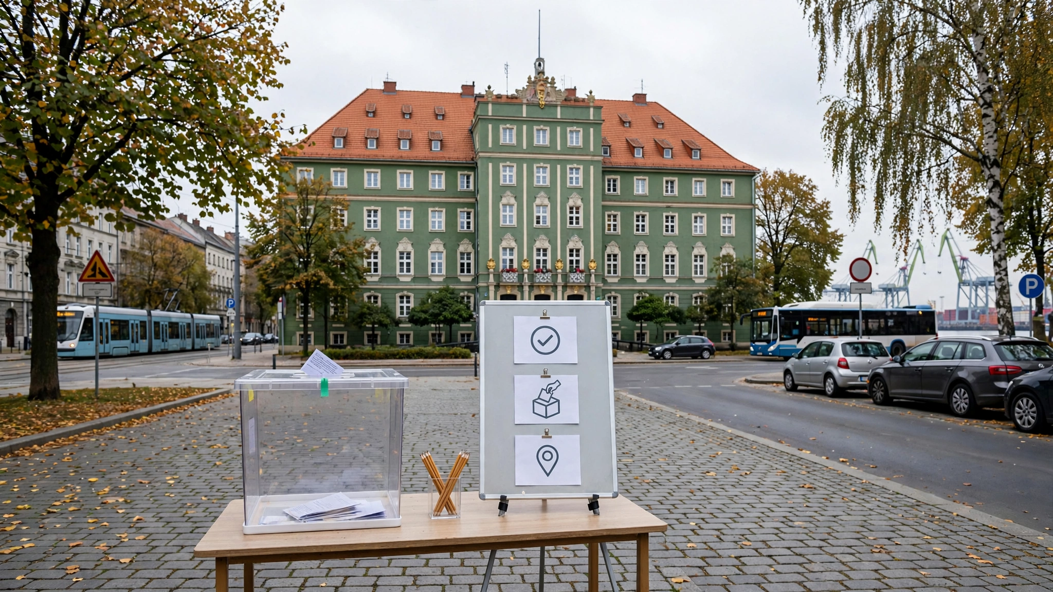 Ilustracja do głosowania w Szczecińskim Budżecie Obywatelskim 2027 z motywem urzędu miasta